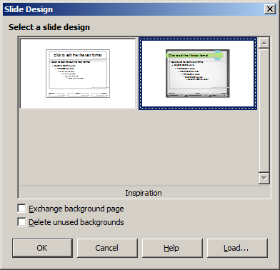 Impressin Slide Design -dialogi