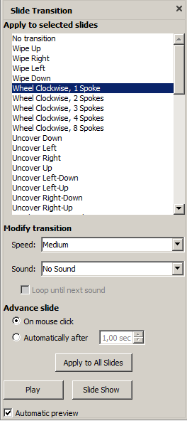 Impressin Slide Transition