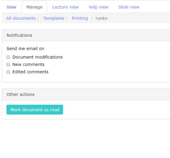 Kuva 1. Manage-välilehdeltä puuttuu Translations and copies -kohta.