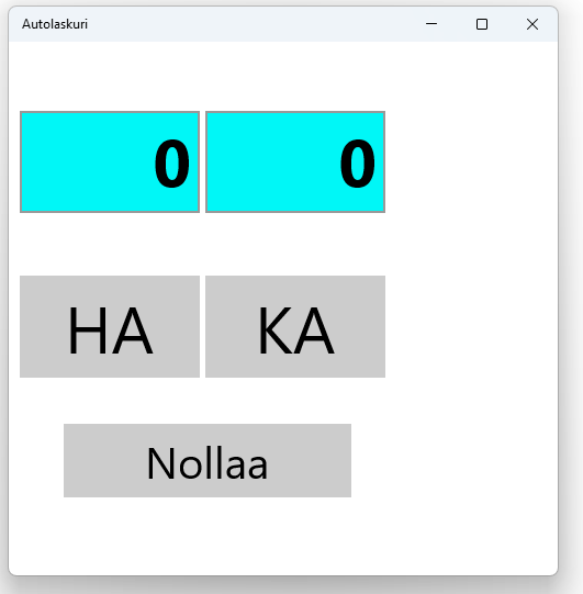 Aluksi tavoitteena tällainen autolaskuri